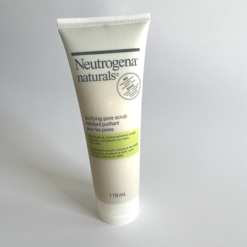 NEW Neutrogena Naturals Purifying Pore Face Scrub Wash  Tube 118ml